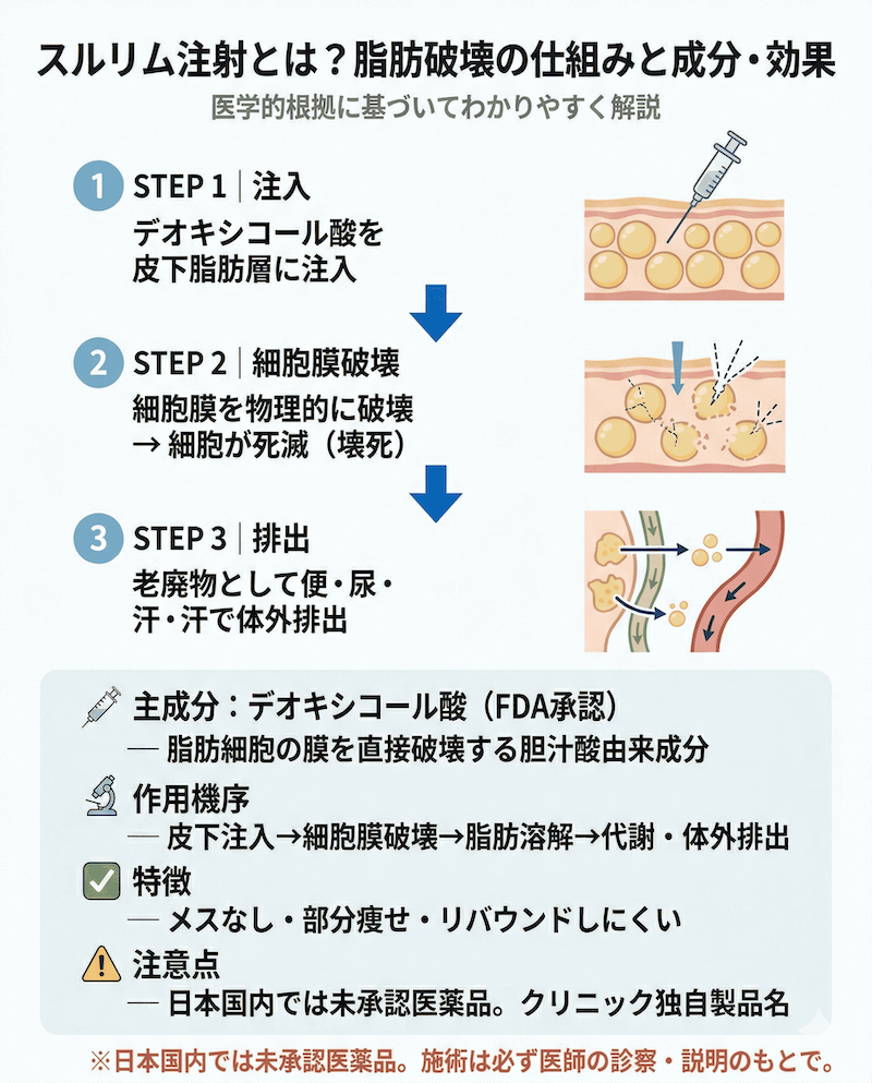 スルリム注射の仕組みを解説した図